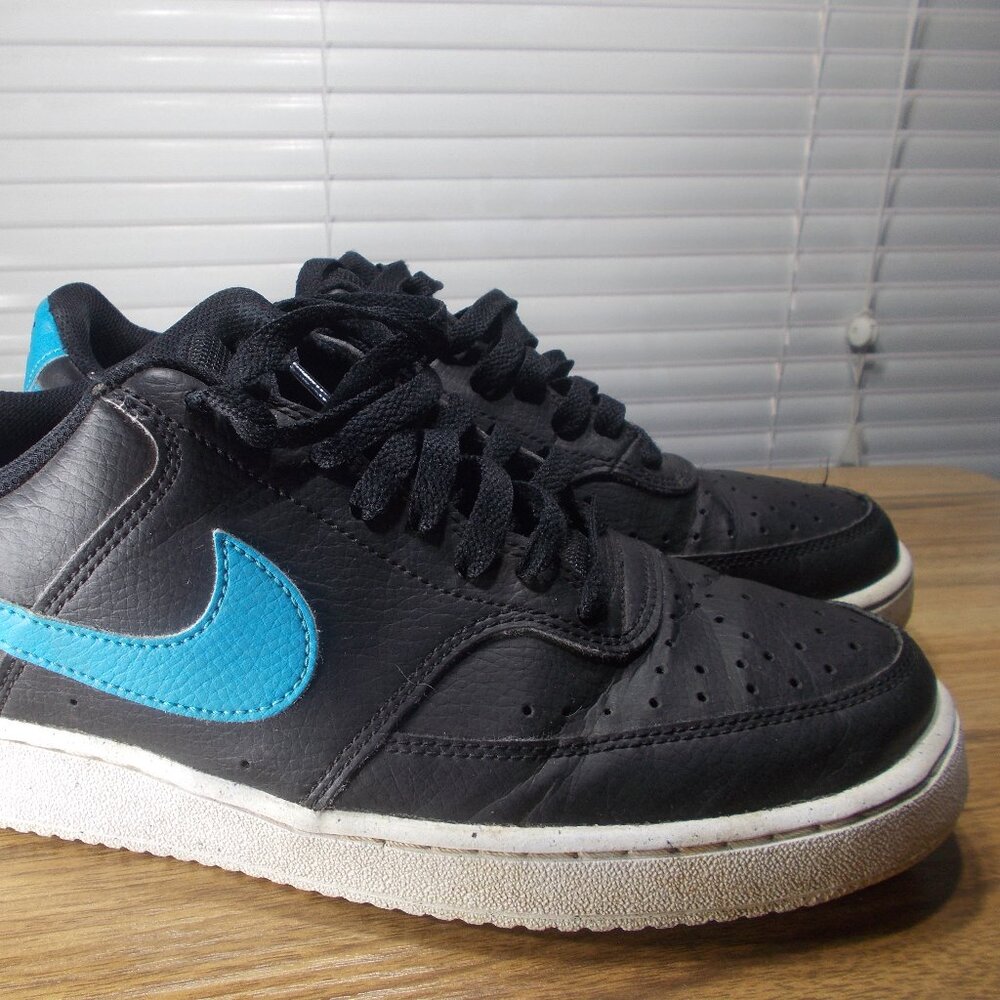 Nike Court Vision Low Black/Laser Blue Shoes Men's 8